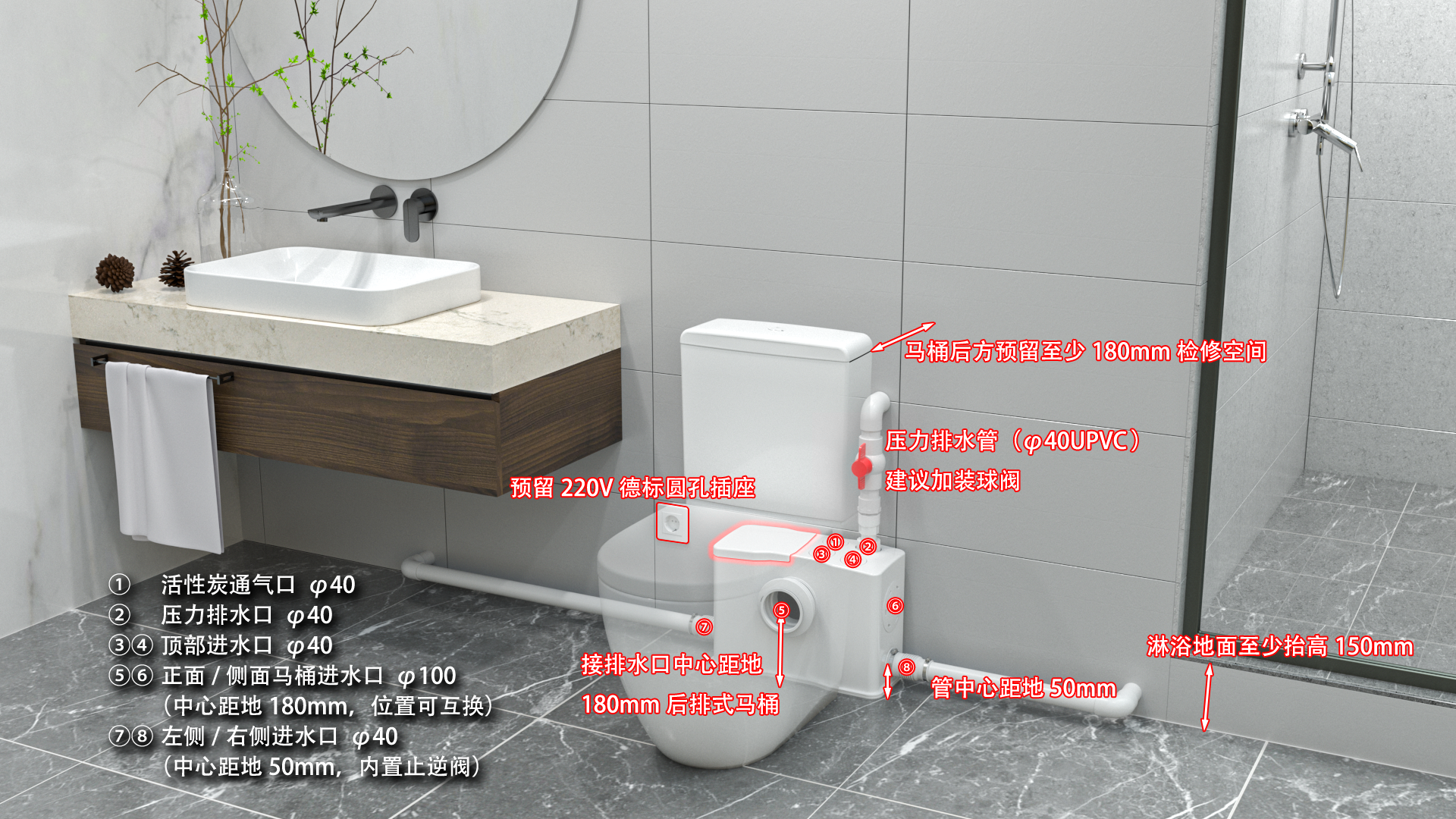 衛生間污水提升器 衛生間污水提升器